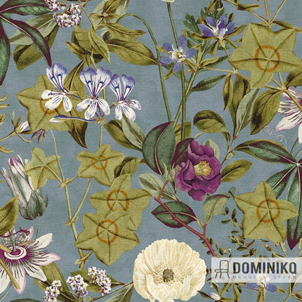 Exotica - Passiflora - Clarke & Clarke. You can order/purchase exclusive furniture fabrics and curtains directly and easily online at Dominikq Furniture fabrics. Fast delivery and free shipping costs when purchasing from 2 meters.