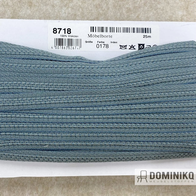 Afwerkband - Sierband 8718-0178 - Lichtblauw grijs
