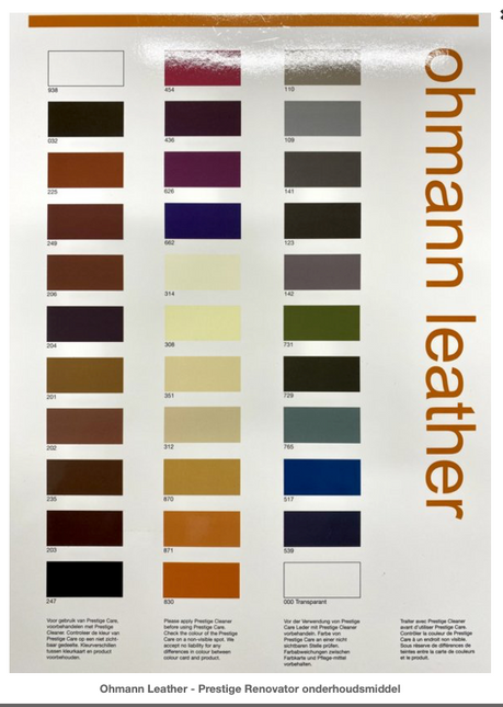 Ohmann Leather - Prestige Care & Color (all colors)